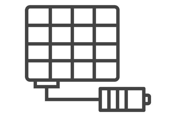 Solar Panel & Battery Storage Icon